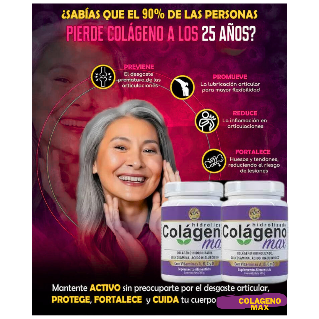 El mejor colágeno ha llegado a tu vida. Te presentamos: COLÁGENO MAX✨